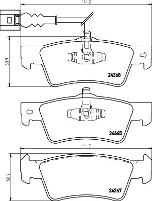 HELLA PAGID 8db355013841 -  Комплект тормозных колодок, дисковый тормоз